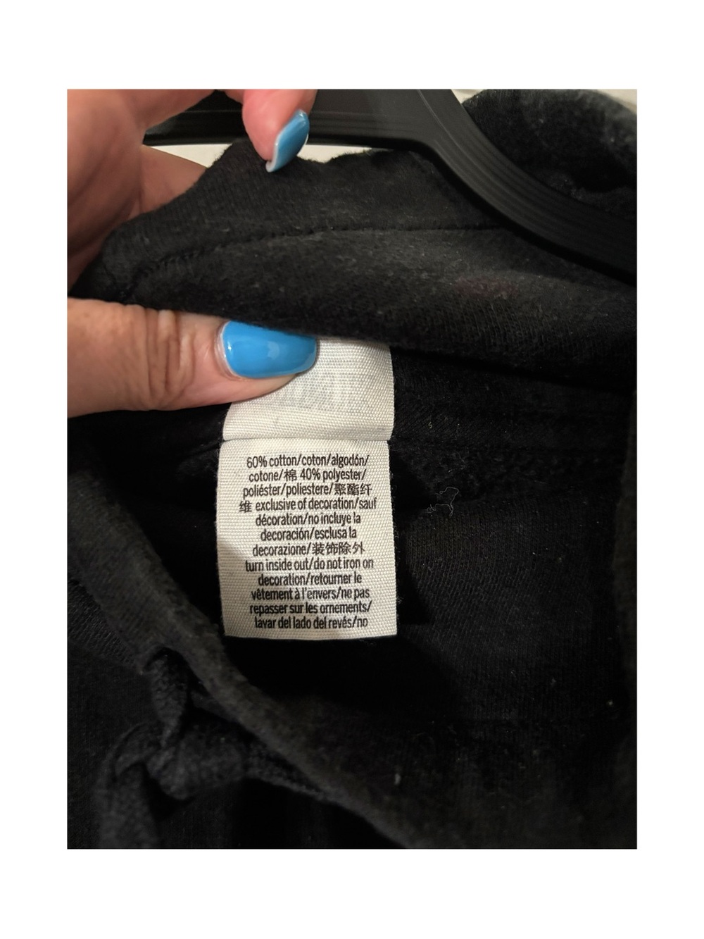 Gently Used- Victoria Secret Pink Black High Neck Sweatshirt- Women’s XL - Picture 3 of 4